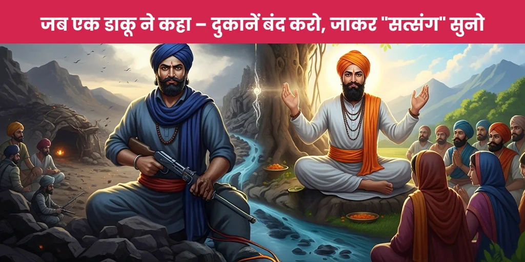 क्या हुआ जब एक डाकू ने कहा दुकानें बंद करो जाके "सत्संग" सुनो