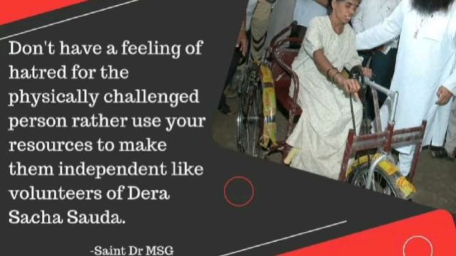 Gurmeet Ram Rahim's "Companion Indeed" - Donating Wheelchairs and Artificial Aids